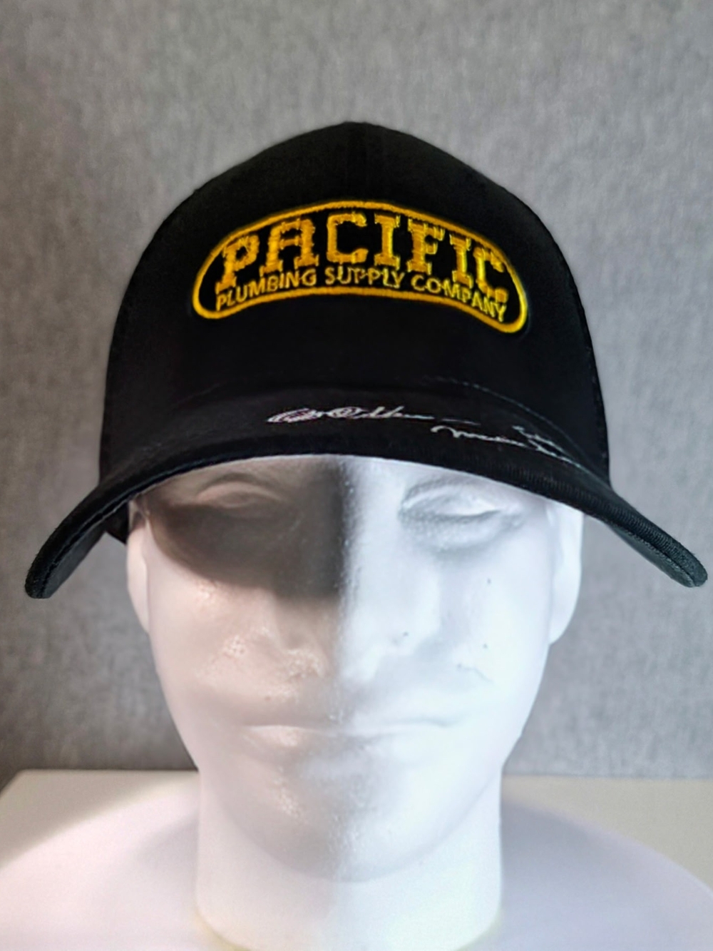 New Era Black Cap with Yellow Pacific Patch and White Signatures - Picture 9 of 10